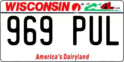 WI license plate 969PUL