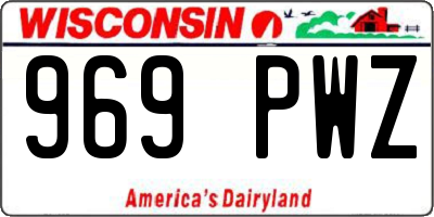 WI license plate 969PWZ