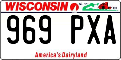 WI license plate 969PXA