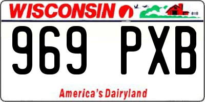WI license plate 969PXB
