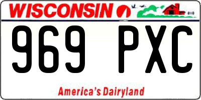 WI license plate 969PXC