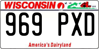 WI license plate 969PXD
