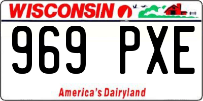 WI license plate 969PXE