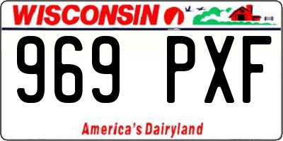 WI license plate 969PXF