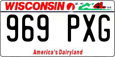 WI license plate 969PXG