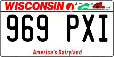 WI license plate 969PXI