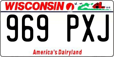 WI license plate 969PXJ
