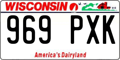 WI license plate 969PXK