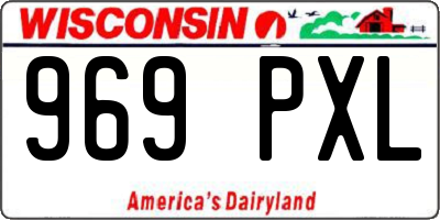 WI license plate 969PXL