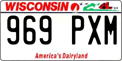WI license plate 969PXM