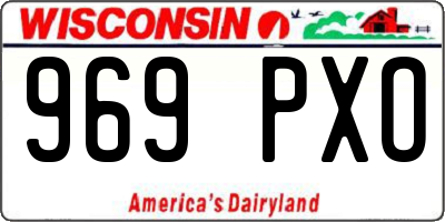 WI license plate 969PXO