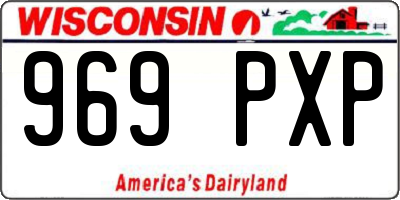 WI license plate 969PXP