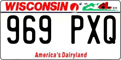 WI license plate 969PXQ