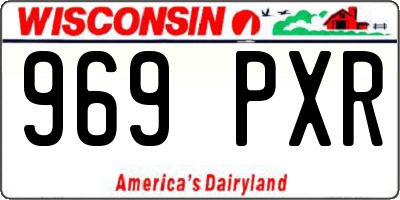 WI license plate 969PXR