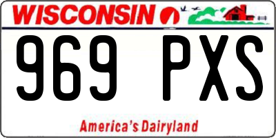 WI license plate 969PXS