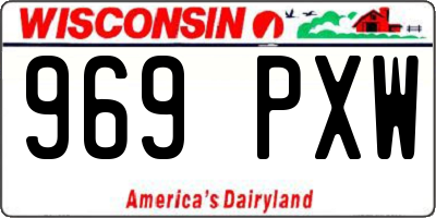 WI license plate 969PXW