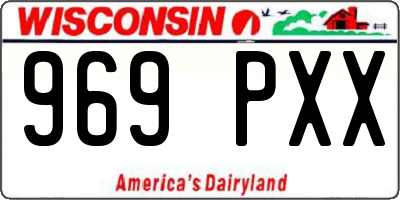 WI license plate 969PXX