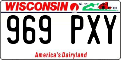 WI license plate 969PXY