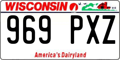 WI license plate 969PXZ