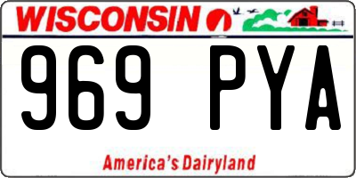 WI license plate 969PYA