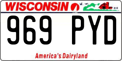 WI license plate 969PYD