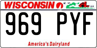 WI license plate 969PYF