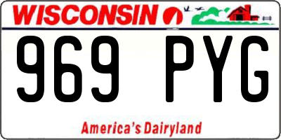 WI license plate 969PYG