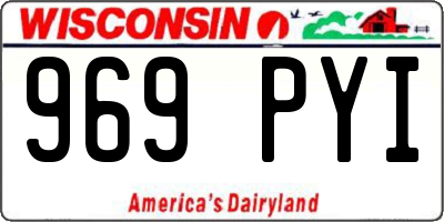 WI license plate 969PYI