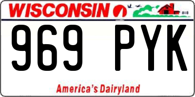 WI license plate 969PYK