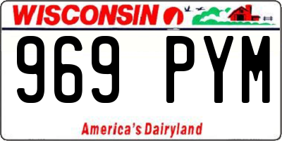 WI license plate 969PYM