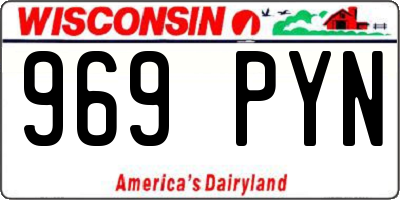 WI license plate 969PYN