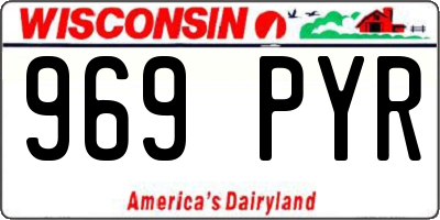 WI license plate 969PYR