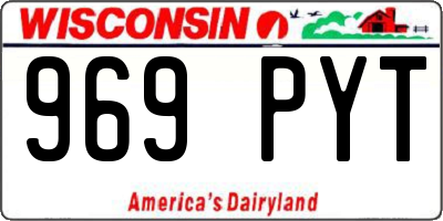 WI license plate 969PYT