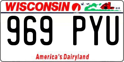 WI license plate 969PYU