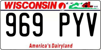 WI license plate 969PYV