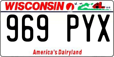 WI license plate 969PYX