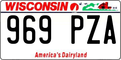 WI license plate 969PZA