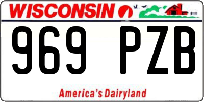 WI license plate 969PZB
