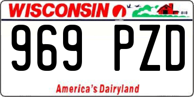 WI license plate 969PZD