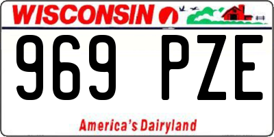 WI license plate 969PZE