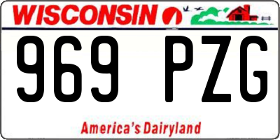 WI license plate 969PZG