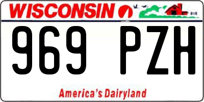 WI license plate 969PZH