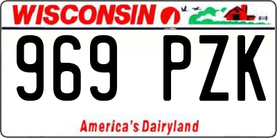 WI license plate 969PZK