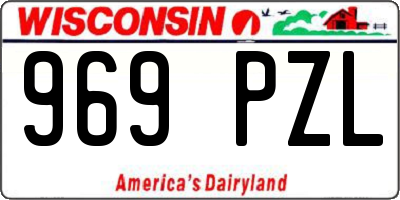 WI license plate 969PZL