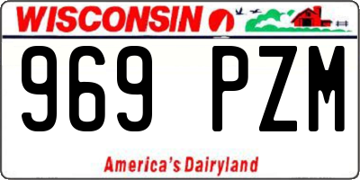 WI license plate 969PZM