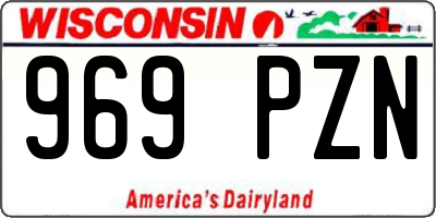 WI license plate 969PZN