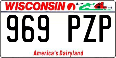 WI license plate 969PZP
