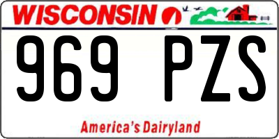 WI license plate 969PZS