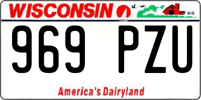 WI license plate 969PZU