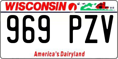 WI license plate 969PZV